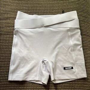 NWT Bandit Running Striped Cadence Crossover 5" Shorts size small Light Thistle